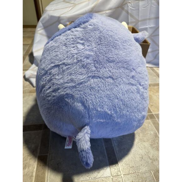 Squishmallows Bubba The Fuzzy Purple Cow Fuzzamallow Squishmallow Plush - Picture 2 of 9